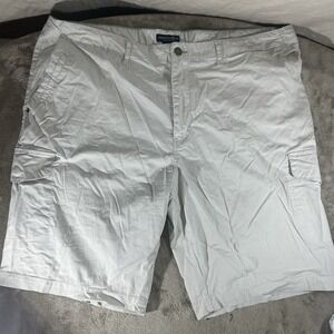 Caribbean Joe Men's Cargo Shorts Size 42 Khaki Stone Stretch Cotton